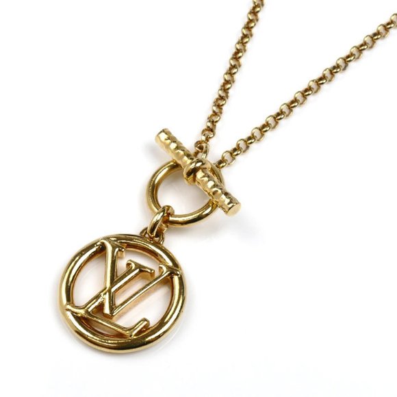 LOUIS VUITTON Gold Necklace - Picture 1 of 6